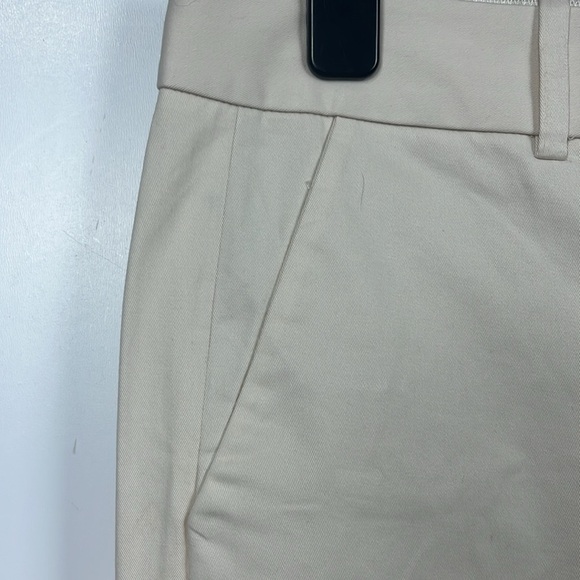 J. Crew Womens Chinos 10 Cream Wide Leg Slide/Zip Fly Pockets Stretch Classy NWT - Picture 2 of 11